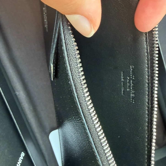 Saint Laurent Black Leather Card Holder - Picture 2 of 7